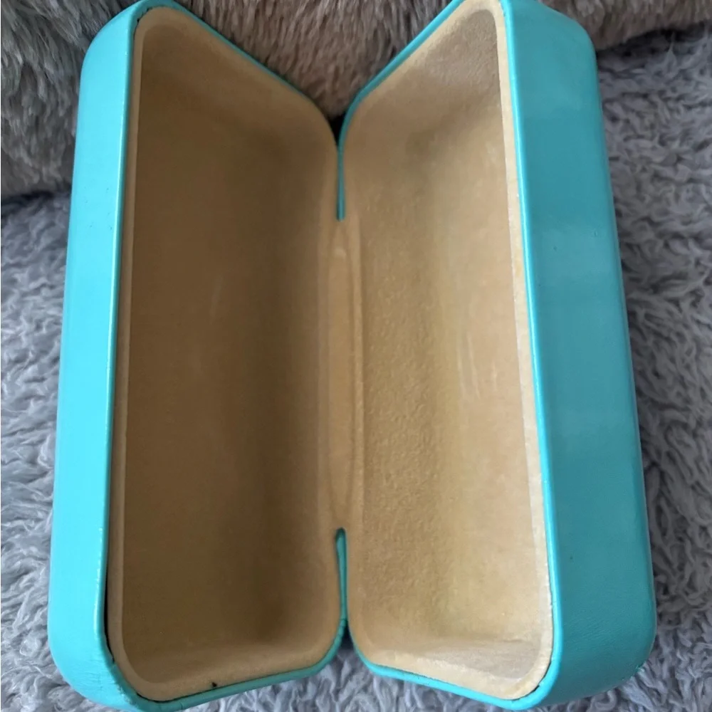 Tiffany & Co. Suede Eyewear Pouch in Beige with Tiffany Blue Accent